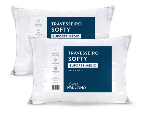 2 Travesseiros Inteligente Fibras Importada E Antialrgica